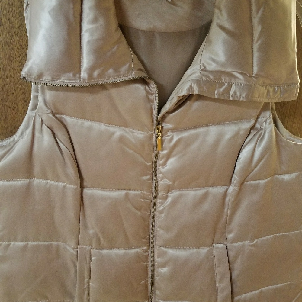 Charter Club gold puffer vest